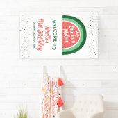 Banderoles Watermelon Rainbow, She's One in a Melon 1st Anniv (En situation)