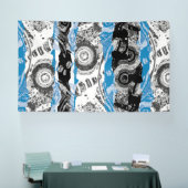 Banderoles Wave Mechanism – Abstract Vinyl Banner (6' x 10') (Salon professionnel)