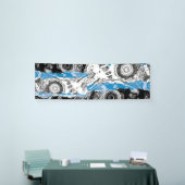 Banderoles Wave Mechanism Symmetrical Abstract Vinyl Banner (Salon professionnel)