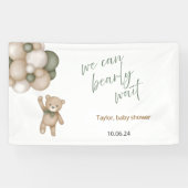 Banderoles We Can Bearly Wait Neutral Teddy Bear Banner (Horizontal)