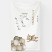 Banderoles We Can Bearly Wait Neutral Teddy Bear Banner (Vertical)