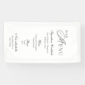 Banderoles Wedding Bar Menu | Modern Black & White Sign (Horizontal)