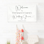 Banderoles Wedding shower de script moderne Bienvenue (En situation)