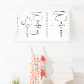 Banderoles Wedding shower de script moderne Bienvenue (En situation)