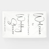 Banderoles Wedding shower de script moderne Bienvenue (Horizontal)