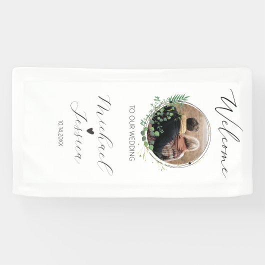 Banderoles Wedding Welcome Sign Template (Horizontal)