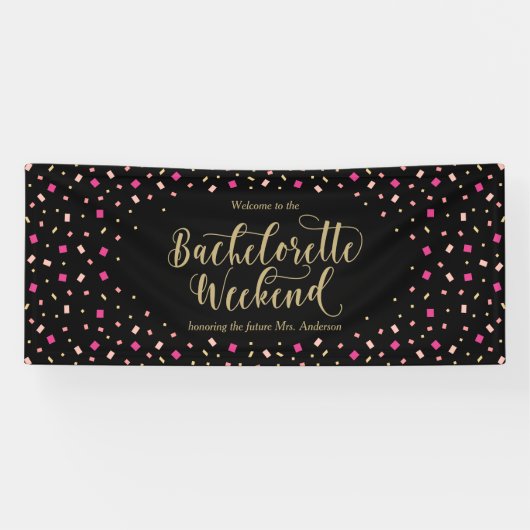 Banderoles Week-end Confetti Bachelorette (Horizontal)