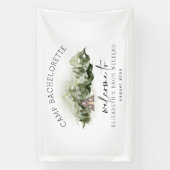 Banderoles Week-end de camping en forêt Enterrement de vie de (Verticale)