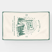 Banderoles Week-end de camping rétro entre filles avant le ma (Horizontal)