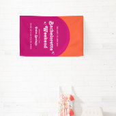 Banderoles Week-end de célibataire rétro Coucher de soleil ro (Insitu)