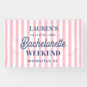 Banderoles Week-end de Fille Pink rayé (Horizontal)