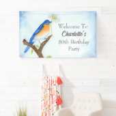 Banderoles Welcome Any Age Happy April Birthday with Bluebird (En situation)