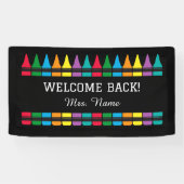 Banderoles Welcome Back School Teacher Crayon (Horizontal)