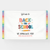 Banderoles Welcome Back to School  – Bright & Fun Classroom (Horizontal)