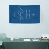 Banderoles WELCOME BAPTISM banner custom BLUE (Salon professionnel)