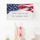 Banderoles Welcome Home American Flag Military Celebration (En situation)