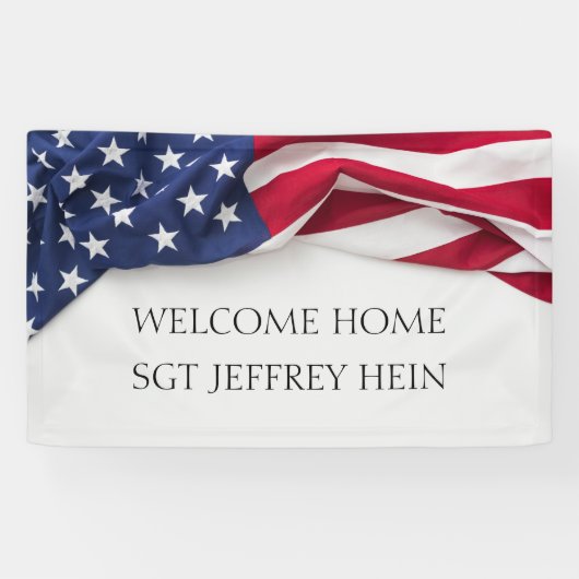 Banderoles Welcome Home American Flag Military Celebration (Horizontal)