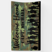 Banderoles Welcome Home Soldier | Military Camouflage (Vertical)