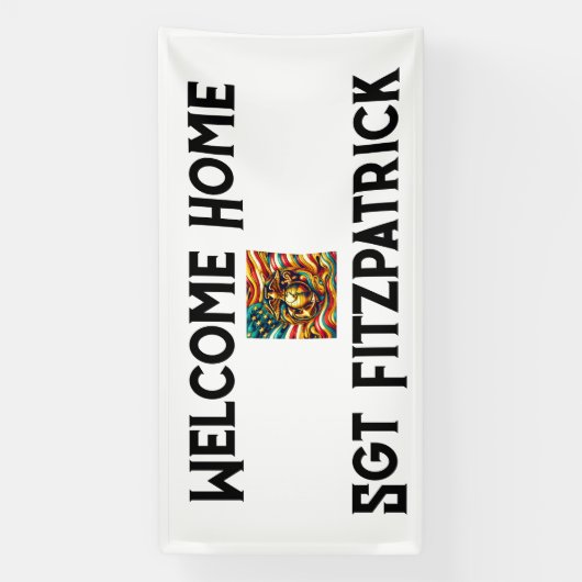 Banderoles Welcome Home USMC Customizable Patriotic Banner (Verticale)