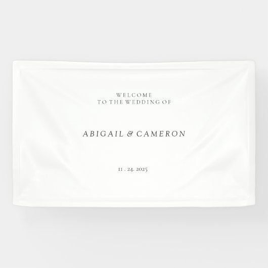 Banderoles "Welcome to the wedding of..." Wedding Banner (Horizontal)