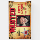 Banderoles Western Birthday Recherché (Vertical)