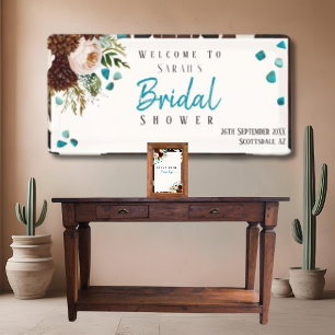 Banderoles Western Boho Fleur sauvage Turquoise