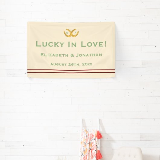 Banderoles Western Horseshoe Mariage (Insitu)