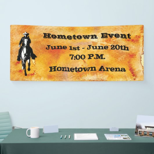 Banderoles Western Rustic Cowboy (Salon professionnel)