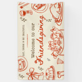 Banderoles Whimsical hand drawn cute friendsgiving banner (Vertical)
