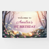 Banderoles Whimsical Pâques Thème 1er anniversaire Affiche de (Horizontal)