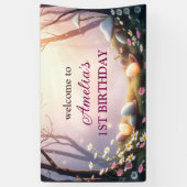 Banderoles Whimsical Pâques Thème 1er anniversaire Affiche de (Vertical)