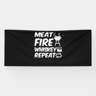 Banderoles Whiskey de feu de viande Répétition Drôle de dir