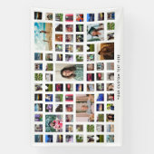 Banderoles White 80 Photo Collage fête d'anniversaire (Verticale)