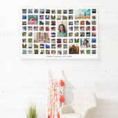 Banderoles White 80 Photo Collage fête d'anniversaire (Insitu)