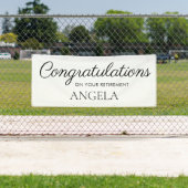 Banderoles White Black Retirement Congratulations (En situation)