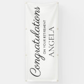 Banderoles White Black Retirement Congratulations (Vertical)