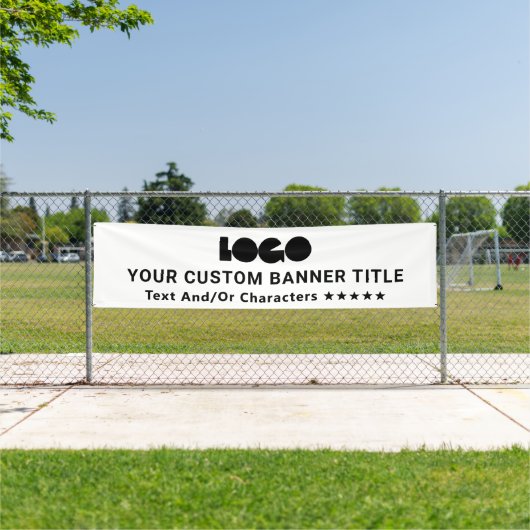 Banderoles White Business Logo Entreprise Marque Extérieure 1 (Insitu)