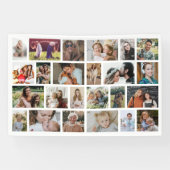 Banderoles White Custom 24 Photo Collage Party (Horizontal)