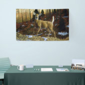 Banderoles Whitetail Deer Doe dans la forêt d'automne (Salon professionnel)