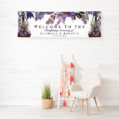 Banderoles Wiccan Handfasting Rite de Union Floral violet (En situation)