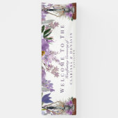 Banderoles Wiccan Handfasting Rite de Union Floral violet (Vertical)