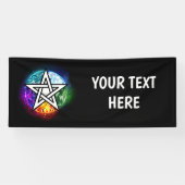 Banderoles Wiccan pentagram (Horizontal)