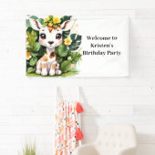 Banderoles Wild Baby Giraffe Safari Anniversaire (En situation)