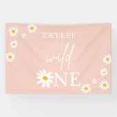 Banderoles Wild One 1er anniversaire fête Boho Daisy Bienvenu (Horizontal)