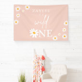 Banderoles Wild One 1er anniversaire fête Boho Daisy Bienvenu (Insitu)