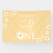 Banderoles Wild One 1er anniversaire fête Boho Daisy Bienvenu (Horizontal)