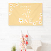 Banderoles Wild One 1er anniversaire fête Boho Daisy Bienvenu (Insitu)