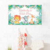 Banderoles Wild One Birthday personalized banner (En situation)