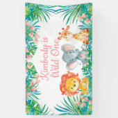 Banderoles Wild One Birthday personalized banner (Vertical)