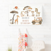 Banderoles Wild One Boy 1er Anniversaire Safari (En situation)